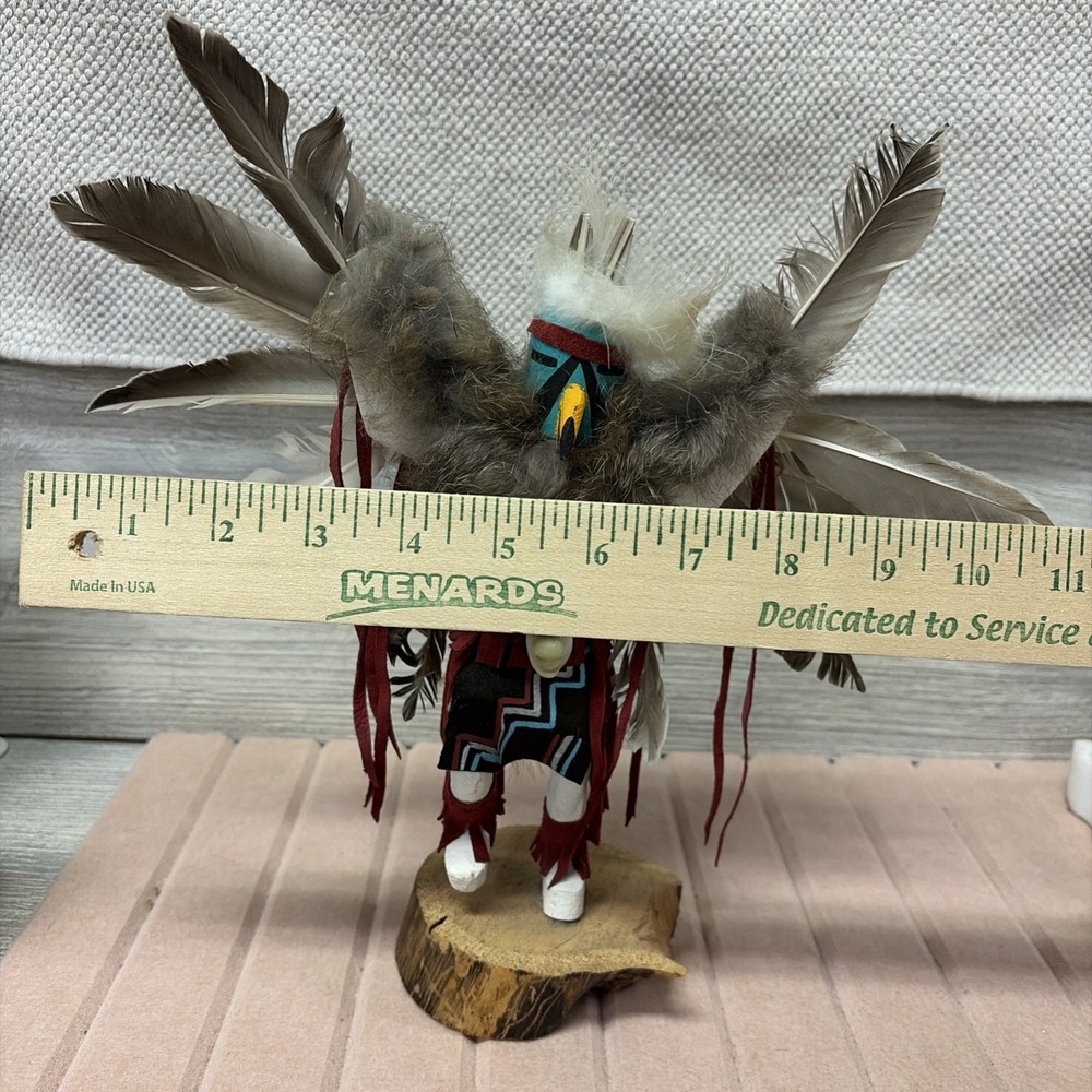 Vintage Kachina "Eagle Dancer" Doll Native American Signed (C8) - Picture 9 of 10